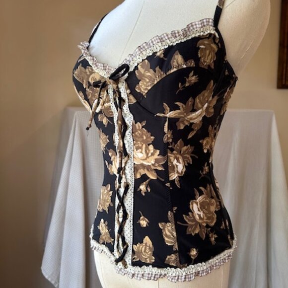 Vintage Betsey Johnson Bustier Corset Swim Top - Picture 4 of 13